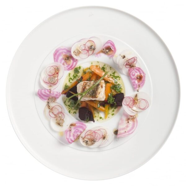 Flat Plate 32cm Raised Rim Mat Glazed