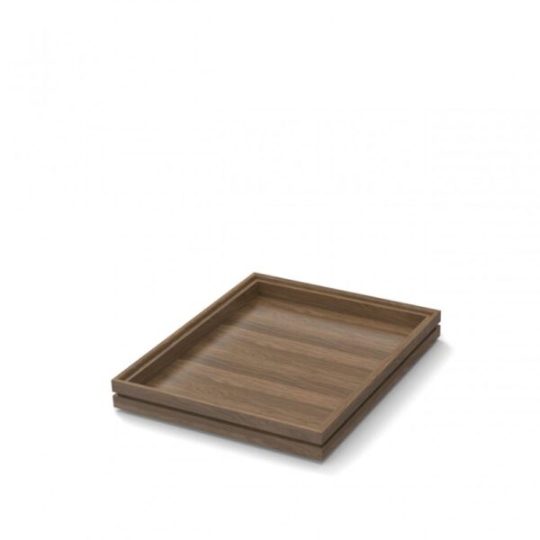 Flow Walnut 1/2 Tray 32.5x26.5x4cm(h)