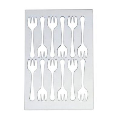 Fork Stencil 30x125x1.5mm (pack 12)