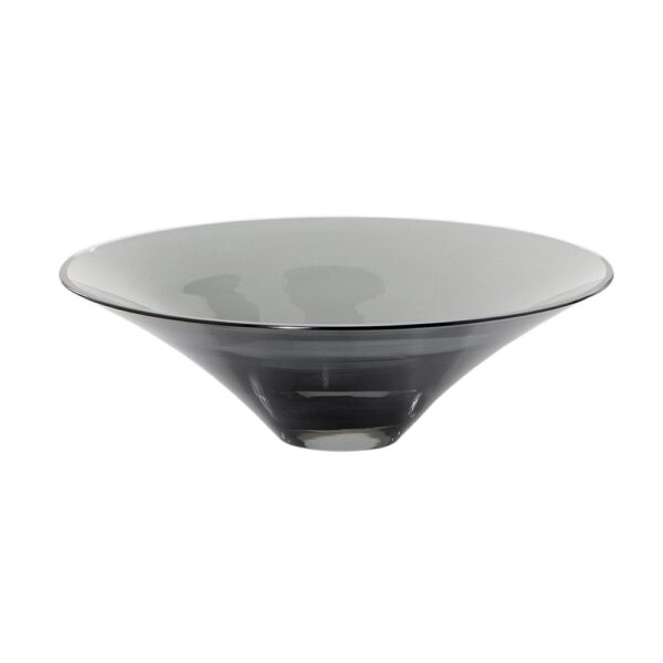 Glass Bowl 17x5.5cm(h) - Grey