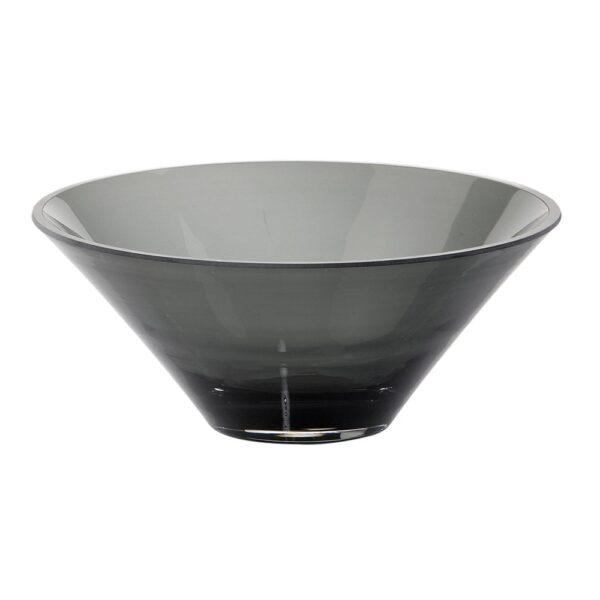 Glass Bowl 23x9.5cm(h) - Grey