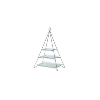 Glass Plate Set For Pyramid Cake Stand