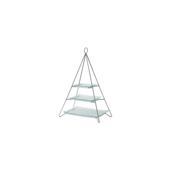 Glass Plate Set For Pyramid Cake Stand