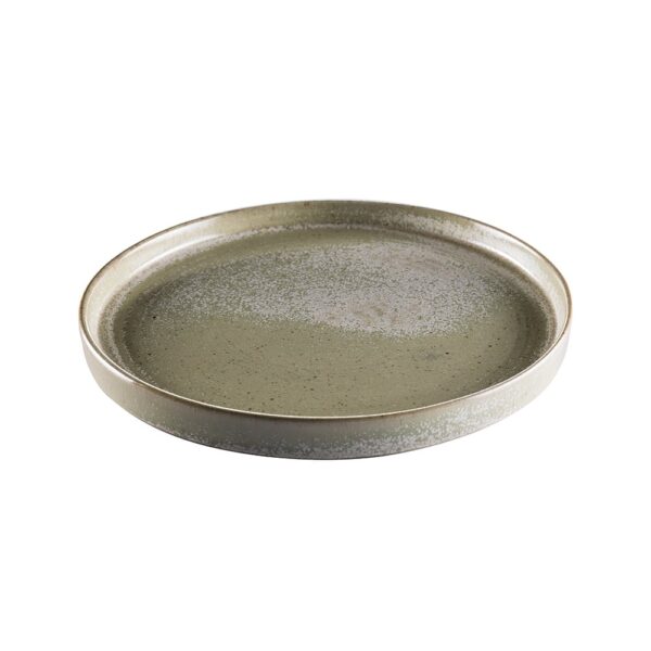 Gres De Puisaye Plate 22.5cm -Grey/Green
