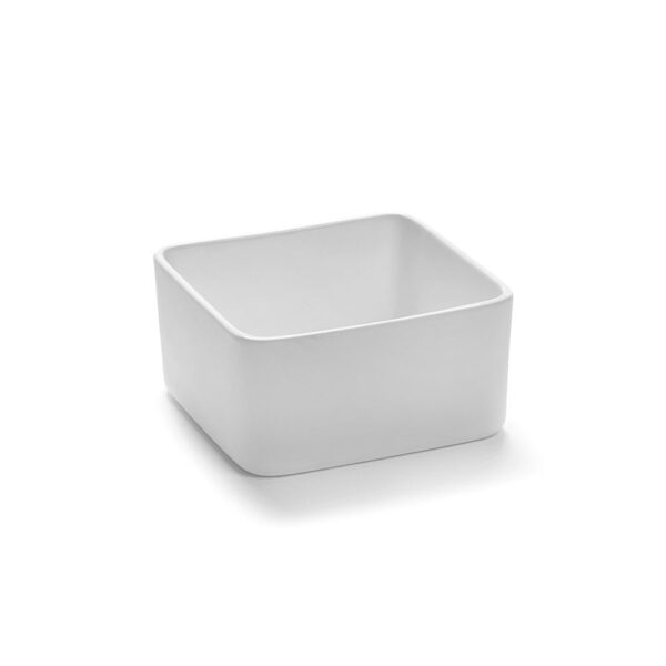 High Square Bowl Medium 12cm - White