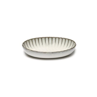 Inku Oval Serving Bowl 19x13cm - White