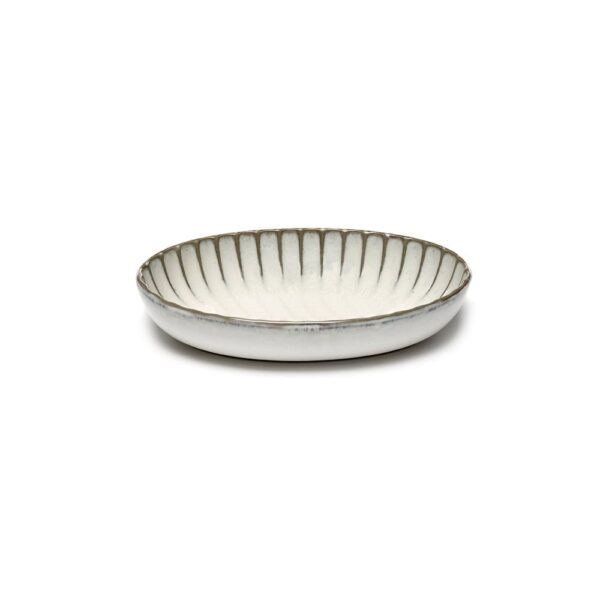 Inku Oval Serving Bowl 19x13cm - White