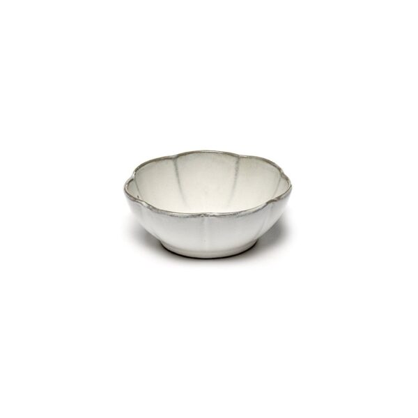 Inku Ribbed Bowl 13x5cm (h) -White