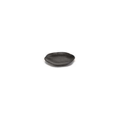 Inku Ribbed Plate 8.9cm - Black