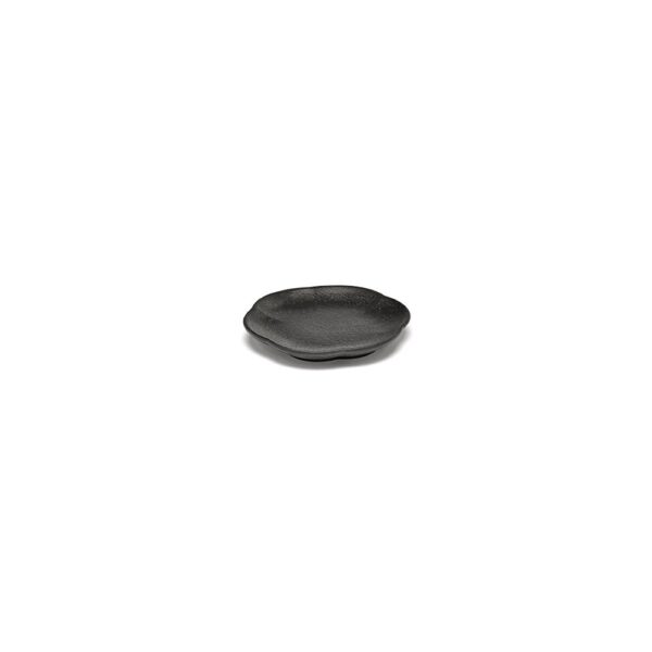 Inku Ribbed Plate 8.9cm - Black