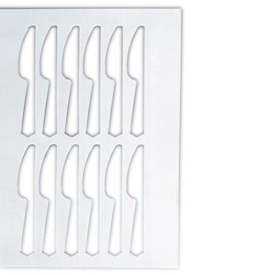 Knife Stencil 30x130x1.5mm (pack 12)