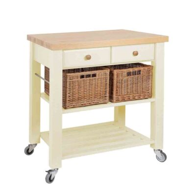 Lambourn 2 Drawer Buttercream/ Natural