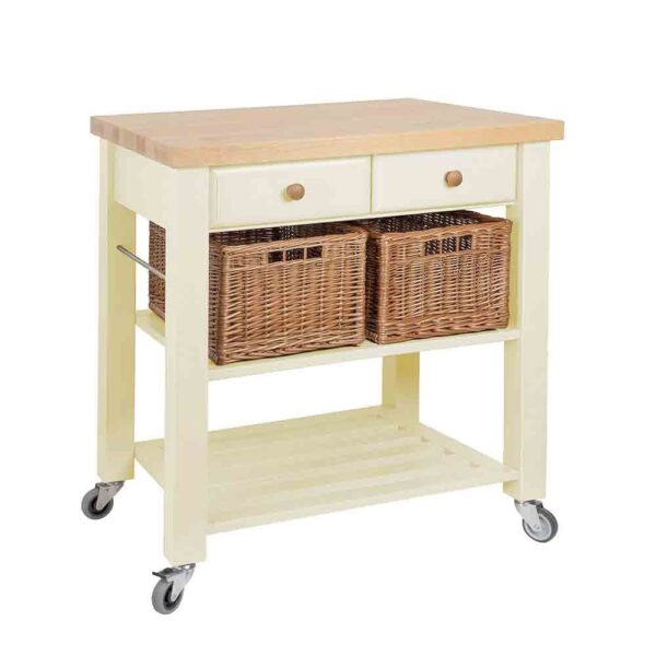 Lambourn 2 Drawer Buttercream/ Natural