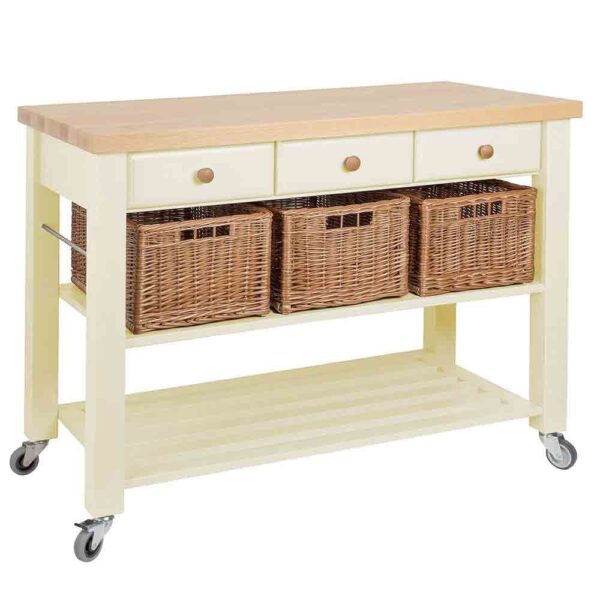 Lambourn 3 Drawer Buttercream/ Natural