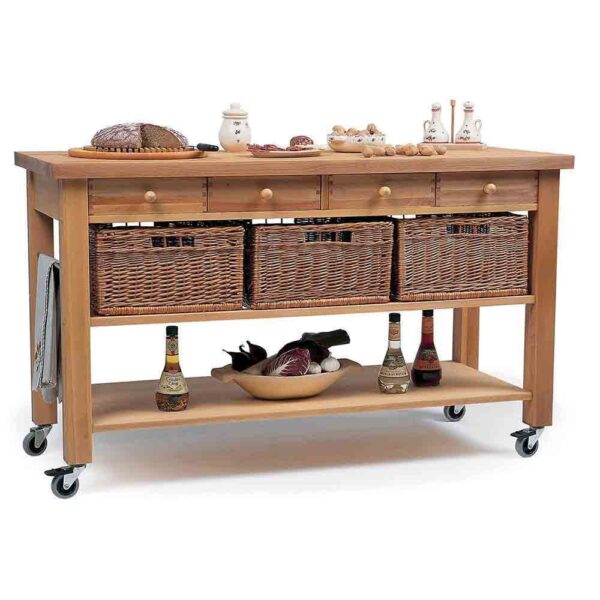Lambourn 4 Drawer + Baskets 150x60x90cm
