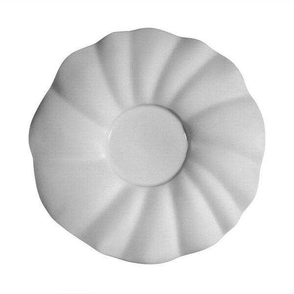 Large Flower Plate 32.5cm - Matt/Shiny Biscuit Rim - Shiny Centre