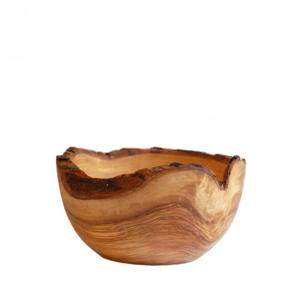 Large Rustic Olive Wood Bowl 280x180mm