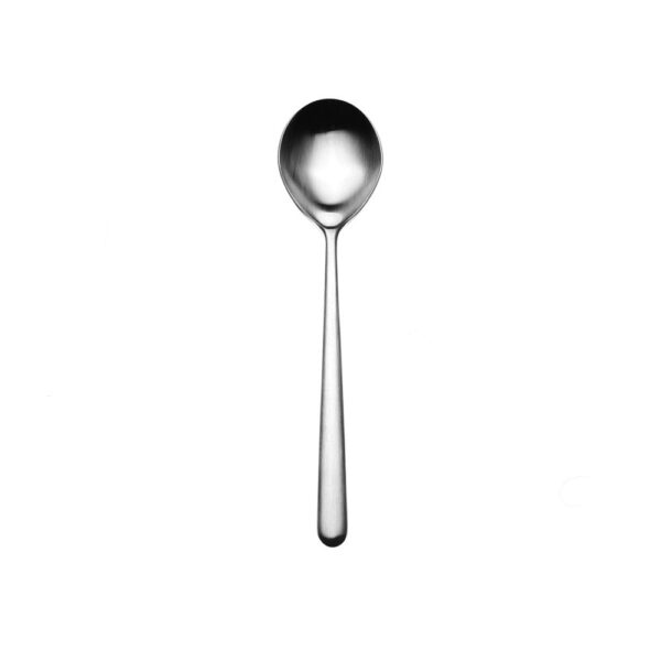 Linea Dessert Spoon - Pewter