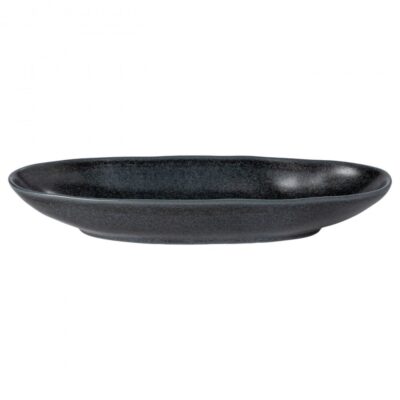 Livia Oval Platter 41cm-Matt Black