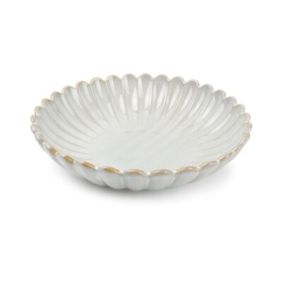 Lotus Deep Plate 22x5cm(h)-Nuance White