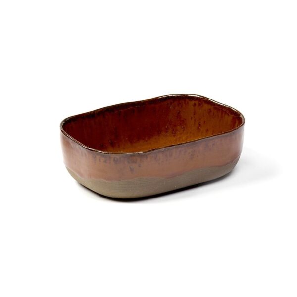 Merci Deep Plate 14.5x10.5cm-Ocre Brown