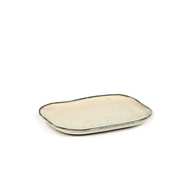 Merci Rect Plate 14.5x10.5cm - Off White