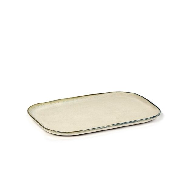Merci Rect Plate 23x15cm - Off White