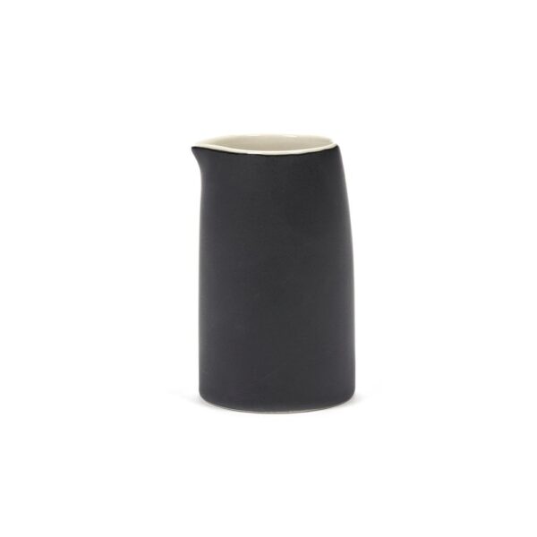 Milk/Cream Jug Blk/Wht RA L5.6 W5.6 H9cm