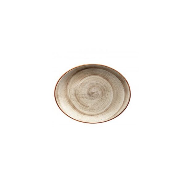 Moove 31x24cm Oval Plate - Terrain Brown