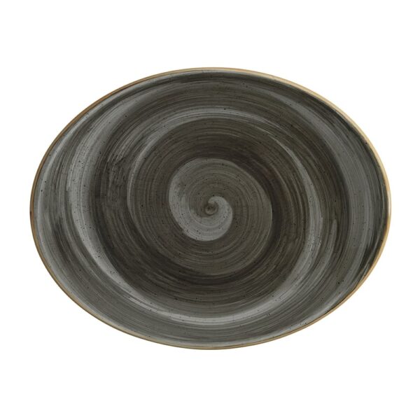 Moove Oval Plate 31x24cm - Space Grey