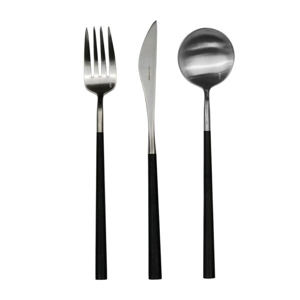 Neo Brushed/Black Dessert Knife