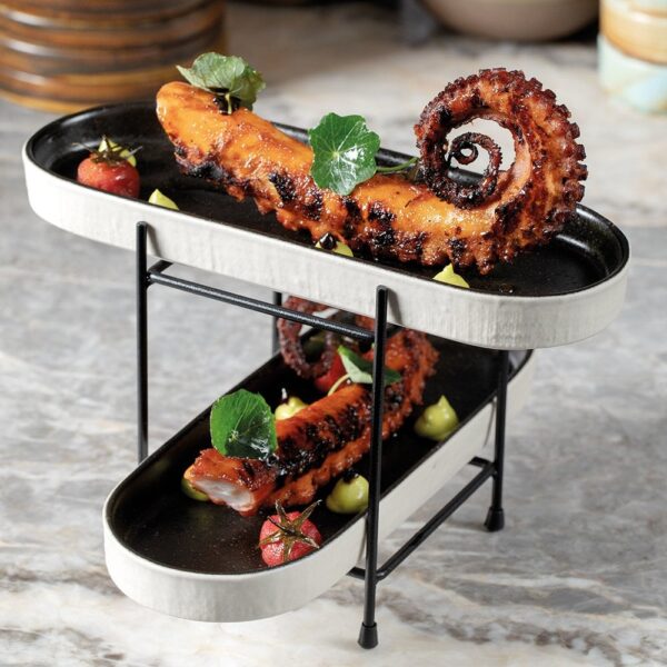 Notos Oval Tray 25cm - Latitude Black