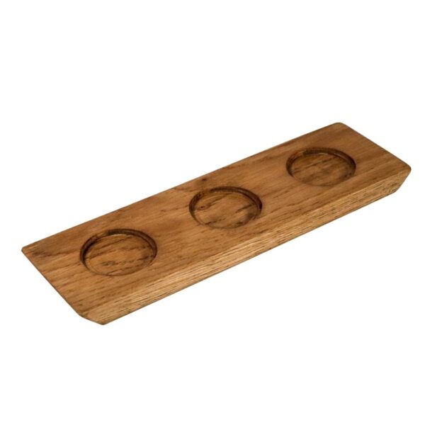 Oak Plinth w/3 Indents 26x7.5cm