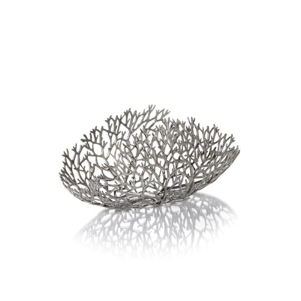 Oblong Basket 32x13cm(h)-Pewter Alloy