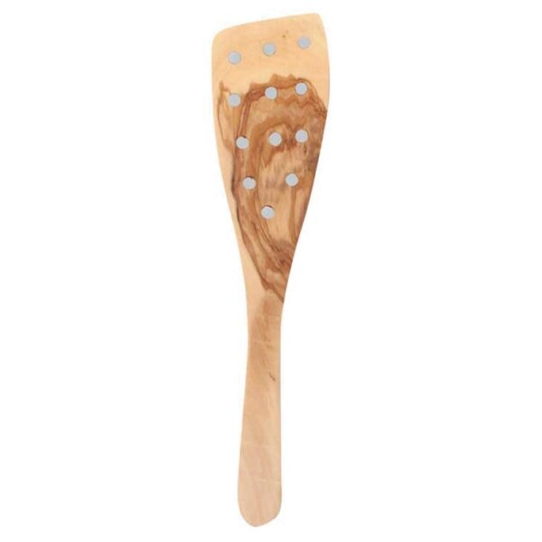 Olive Wood Spatula with Holes 32cm