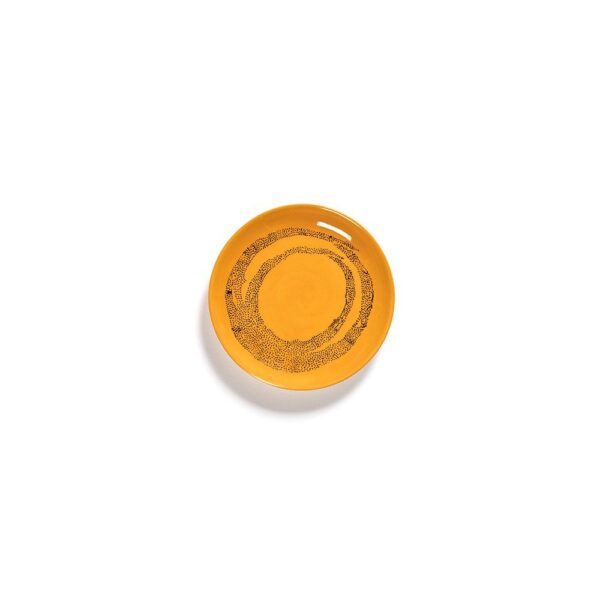 Ottolenghi Plate 16cm Yellow-Black Swirl