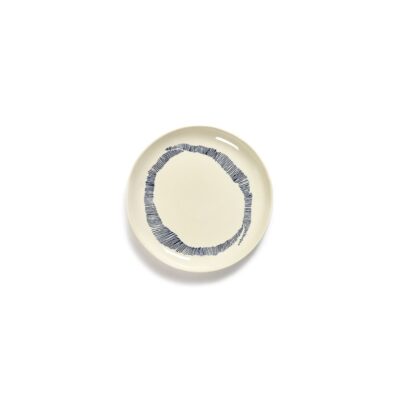 Ottolenghi Plate 19cm White - Blue Swirl
