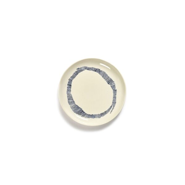 Ottolenghi Plate 19cm White - Blue Swirl