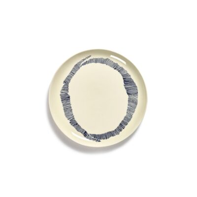 Ottolenghi Plate 26.5cm White-Blue Swirl
