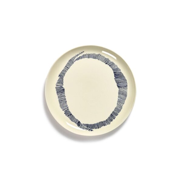 Ottolenghi Plate 26.5cm White-Blue Swirl