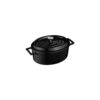 oval casserole dish black 16x10x7cm p7275 6367 image - G&G Goodfellows