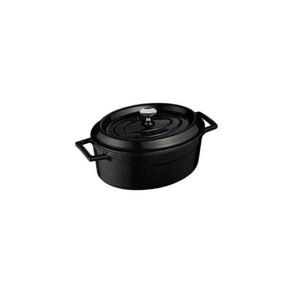Oval Casserole Dish- Black 16x10x7cm