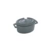 oval casserole dish grey 16x10x7cm p5253 8137 image - G&G Goodfellows
