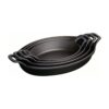 oval dish 24cm black p2511 1897 image - G&G Goodfellows