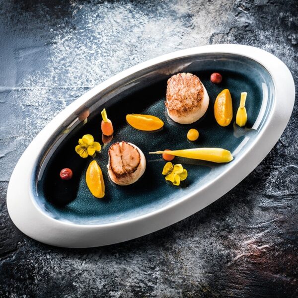 Oval Plate 33.5cm - Blue Silent