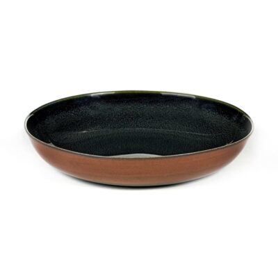 Plate S 17.5x3cm(h) Dark Blue/ Rust