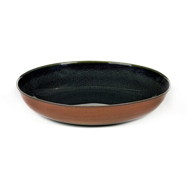 Plate S 17.5x3cm(h) Dark Blue/ Rust