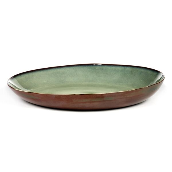 ALG Serving Plate 35.5cm-Misty Grey/Rust