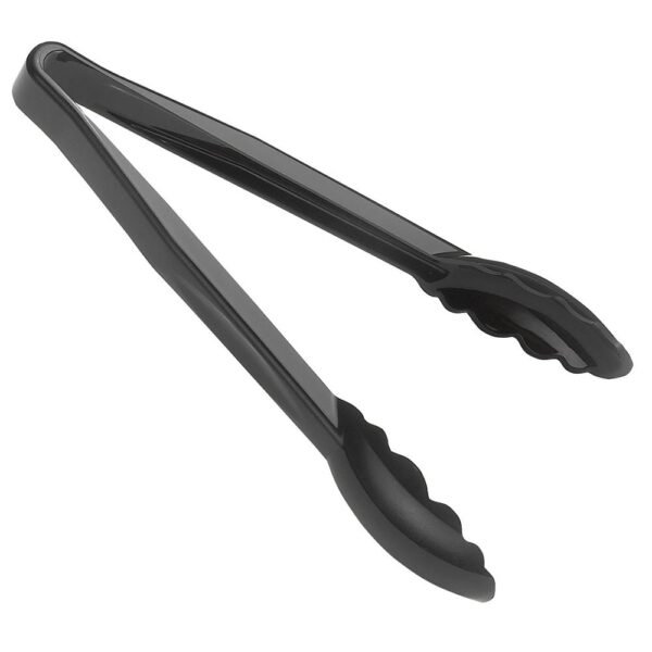 Polycarb Black Scallop Grip Tongs 230mm