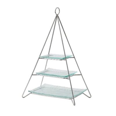 Pyramid 3 Tier Cake Stand 33x21x36cm(h)